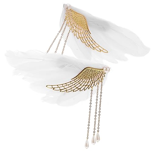 NULYLU 1 Paar Haarspange Feder-haarnadel Quaste Haar-accessoire Haarschmuck Für Teenager-mädchen Hochzeit von NULYLU