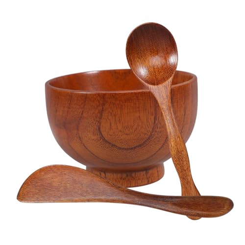 NULYLU Löffel Aus Holz Rührschüssel Für Hautpflege Maskenapplikator-werkzeug Gesichtspflegezubehör Diy-zubehör Für Natürliche Kosmetikbedarf von NULYLU