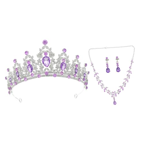 NULYLU 1 Set Brautschmuckset Für Hochzeitsfeier Frauen Brautgeschenk Schmuckset Brautschmuck Kronenschmuck Brautaccessoires Brautkrone Metall von NULYLU