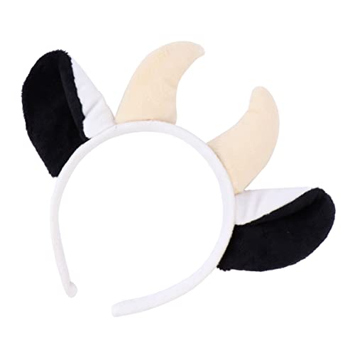 NULYLU 1satz Tierisch Süßer Haarreif Mit Kuhohren Für Kostüme Und Halloween-partys Plüsch Tierkopfband Für Erwachsene Als Haaraccessoire Und Foto- von NULYLU