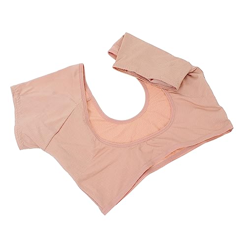 NULYLU 1 Stück Atmungsaktive Achselpads Weste Schweißabsorbierendes Schild aus Baumwolle und Hautfarbe Waschbar und Wiederverwendbar für Damen und Herren von NULYLU