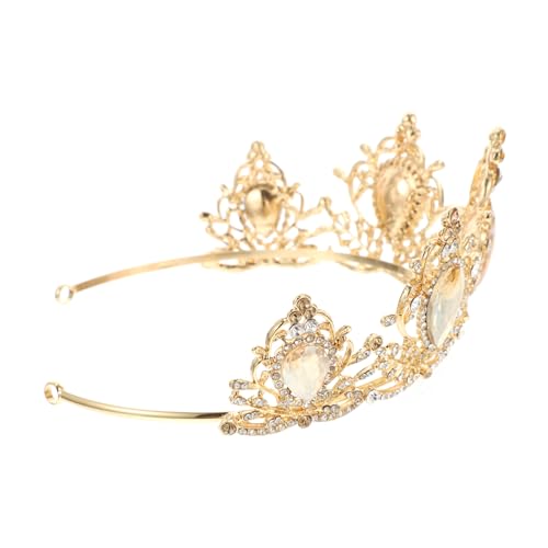 NULYLU 1 Stück Brautkrone Barockstil Goldene Tiara Haarschmuck für Hochzeit Stirnband mit Einzigartigem Design Feierliche Anlässe und Besondere von NULYLU