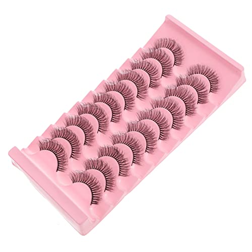 NULYLU 10paare Falsche Wimpern Voluminöse Künstliche Wimpern Für Frauen Natürliche Und Flauschige Wimpernverlängerungen Wiederverwendbare Makeup-zubehör Für Besondere Anlässe von NULYLU