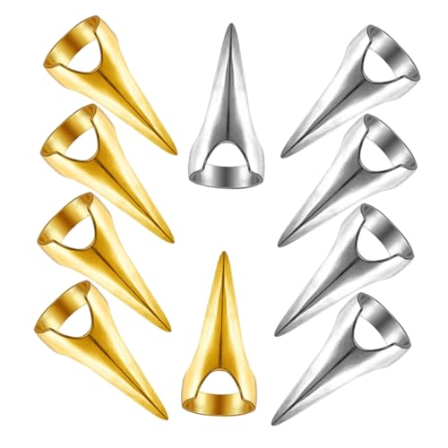 NULYLU 10 Stück Metall Haartrennringe Haarscheitelringe Für Zöpfe Retro Haarstyling Zubehör Für Zuhause Und Profisalon in Gold Und Silber von NULYLU