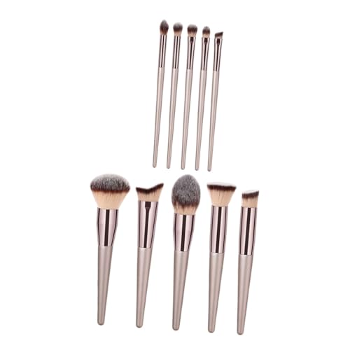NULYLU 10 Stück Kosmetikpinsel für Make Up Nylonhaarpinsel für Foundation Lidschatten Rouge Vegan für Make Up Anfänger und Profis von NULYLU