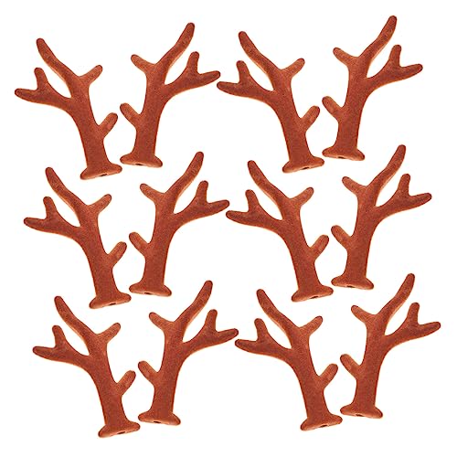 NULYLU 100stücke Flocking Geweih Haar Zubehör Antlers Für Kreative Dekorationen Für Weihnachtsfeiern Und Kostüme von NULYLU