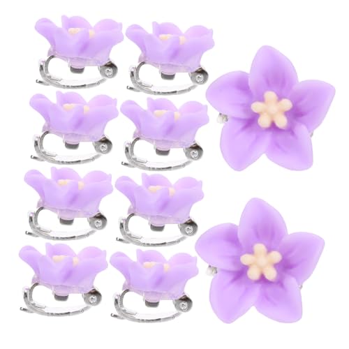 NULYLU 10stücke Mini Haarspangen Mit Blumenmuster Für Mädchen Langlebige Haarklammern Aus Harz Und Haaraccessoires Für Junge Mädchen Und Frauen Für Hochzeiten Und Besondere Anlässe von NULYLU
