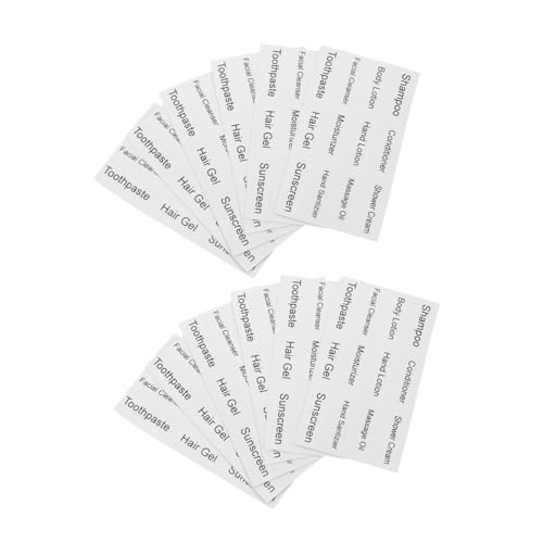 NULYLU 12blätter Wasserdichte Skincare Aufkleber Für Reiseflaschen Selbstklebende Etiketten Für Kosmetik Und Pflegeprodukte Einfache Anwendung Und Klare Lesbarkeit von NULYLU