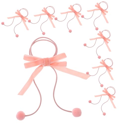 NULYLU 12 Stück Elastische Pferdeschwanzhalter Mit Schleife Haarseile Für Mädchen Plüsch-haargummis Einfach Zu Tragen Entfernen von NULYLU