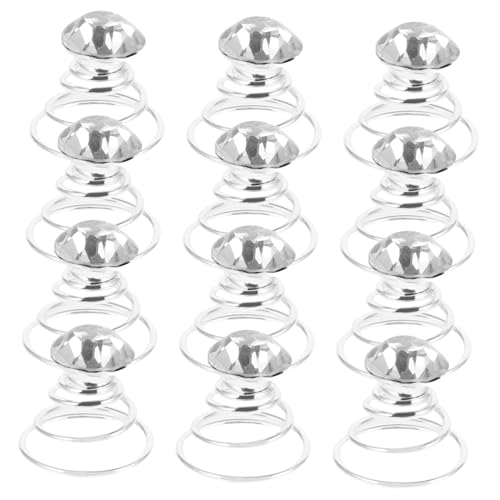 NULYLU 12stücke Damen Haarnadeln Mit Strass Spiralförmige Metall-haarspangen Für Hochzeiten Partys Und Geburtstage Silber von NULYLU
