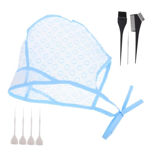 NULYLU 12stücke Teiliges Haarfärbekappen Mit Löchern Verstellbar Für Highlights Haarfärbewerkzeuge Für Salon Und Zuhause Mit Häkelnadel Für Einfache Anwendung von NULYLU