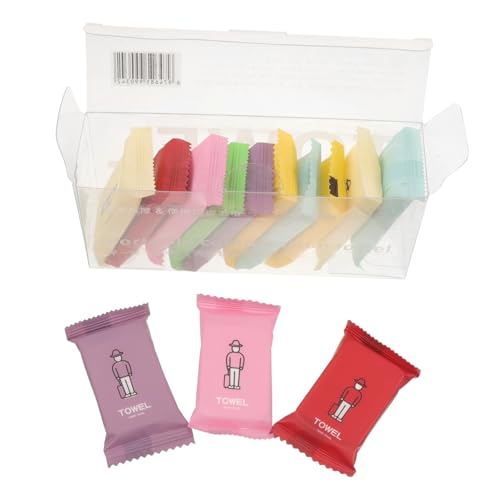 NULYLU 14 Stück Einzelverpackung Gesichtshandtuch Einweg Reinigungstücher Rucksackhandtuch Tragbares Handtuch Outdoor Reisehandtuch Einweg Kompressionshandtücher Outdoor von NULYLU