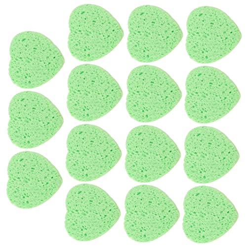 NULYLU 15 Herzförmige Gesichtsreinigungspads Komprimierte Gesichtsschwämme Wiederverwendbare Make-up-entferner-schwämme von NULYLU