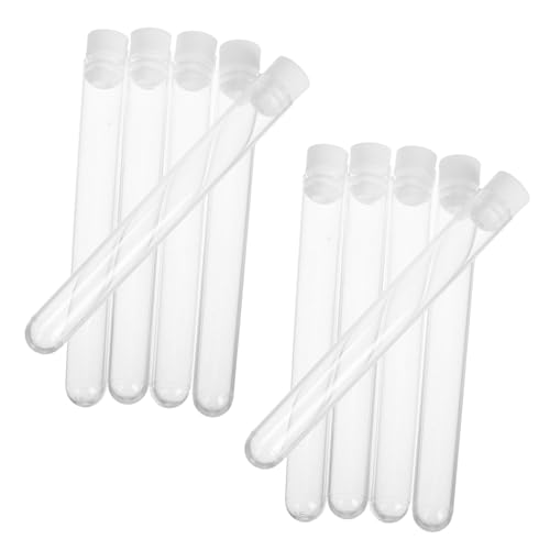 NULYLU 15 Stück Transparente Wimpernbürstenröhrchen Wiederverwendbare Mascara Stäbchen Röhren Kunststoff Reagenzgläser Für Augenbrauen Und Wimpern Make up Applikator Organizer Für von NULYLU
