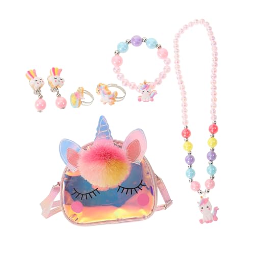 NULYLU 1Satz Teiliges Kinderschmuckset für Themen mit Halskette Armbändern Ringen und Ohrringen für Verkleidungen und Bastelprojekte von NULYLU