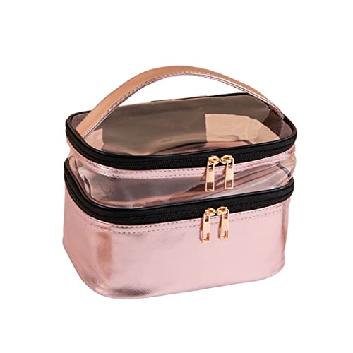 NULYLU 1stück Große Reise Kosmetiktasche Mit Doppelter wasserdichte Tragbare Make-up Aufbewahrung Transparente Schminktasche Für Damen Für Reisen Und Zuhause von NULYLU