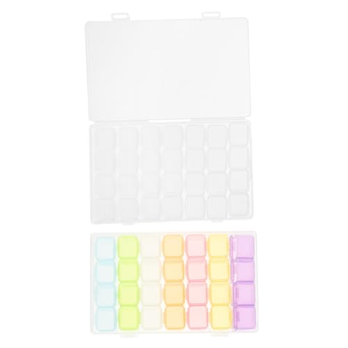 NULYLU Nagelzubehör Organizer 2 Stück Transparent Kleiner Aufbewahrungsbox für Nagelkunst mit Fächern für Maniküresalons und Zuhause von NULYLU