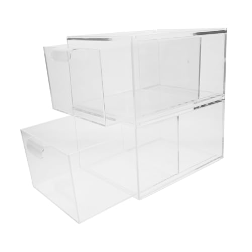 NULYLU Stapelbare Make-up-aufbewahrungsboxen Schubladen-schreibtisch-organizer Aufbewahrungsboxen Kosmetik-organizer Für Büro Und Zuhause von NULYLU