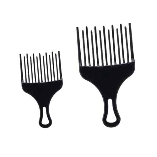 NULYLU 2 Stück Breiter Zahnkamm Teiliges aus Strapazierfähigem Kunststoff Professioneller Herren Stylingkamm mit Extra Großen Zähnen für Dickes Langes Haar Salon und Barber Qualität von NULYLU
