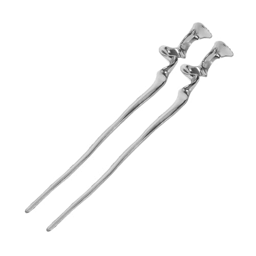 NULYLU 2 Stück Chinesische Haarstäbe Vintage Haarnadeln Aus Metall Mit Geometrischem Design Für Damen Haarschmuck Zubehör Für Hochsteckfrisuren Elegant Und Kreativ von NULYLU
