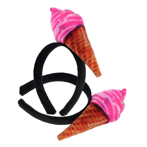 NULYLU 2 Stück Eiscreme Haarreif Süßes Stirnband mit Rutschfestem Design für Make Up Waschen Cosplay und Party Lustiges Eistüten Haarschmuck für Frauen und Mädchen NULYLU 2 Stück Eiscreme Haarreif Süßes Stirnband mit Rutschfestem Design für Make Up Waschen Cosplay und Party Lustiges Eistüten Haarschmuck für Frauen und Mädchen von NULYLU