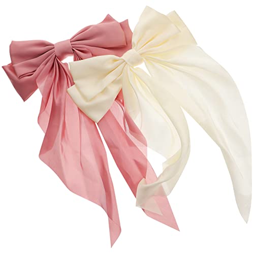 NULYLU 2 Stück Große Haarspangen Mit Schleife Haarschmuck Für Frauen Und Mädchen von NULYLU