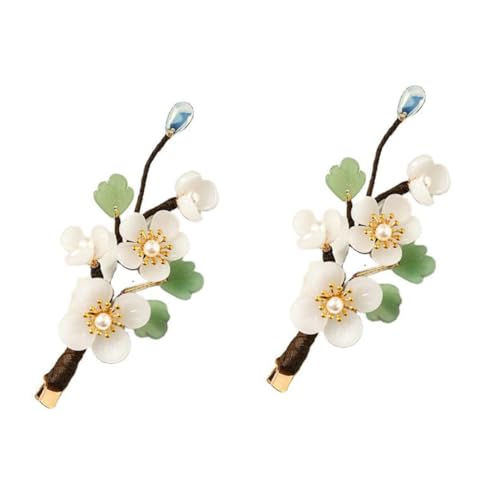 NULYLU 2stücke Elegante Chinesische Haarspange Harz Für Braut Und Damen Stilvolle Haarklammer Für Hochzeiten Und Besondere Anlässe Bezauberndes Haarschmuck-accessoire von NULYLU