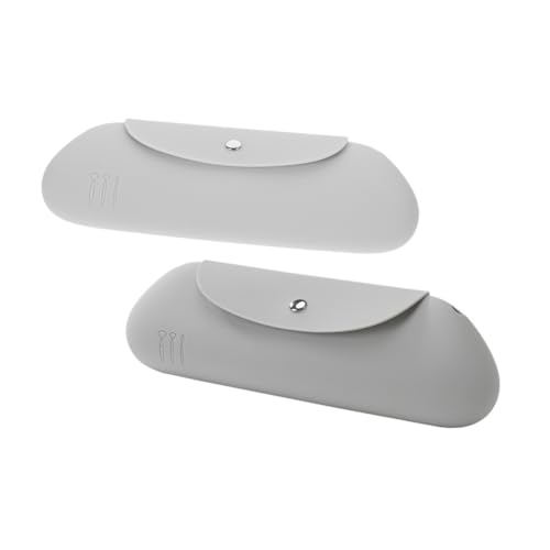 NULYLU 2stücke Reisemake-up-pinselhalter Aus Silikon Tragbarer Kosmetik-gesichtspinselhalter Mit Klickverschluss Make-up-Tools-Organizer Für Unterwegs von NULYLU