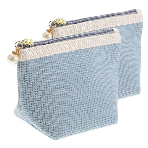 NULYLU 2stücke Mini Kosmetiktasche Für Frauen Tragbare Makeup Tasche Für Lippenstifte Und Kleine Reiseartikel Kompakte Wasserabweisende Make-up Pouch Sanftem von NULYLU