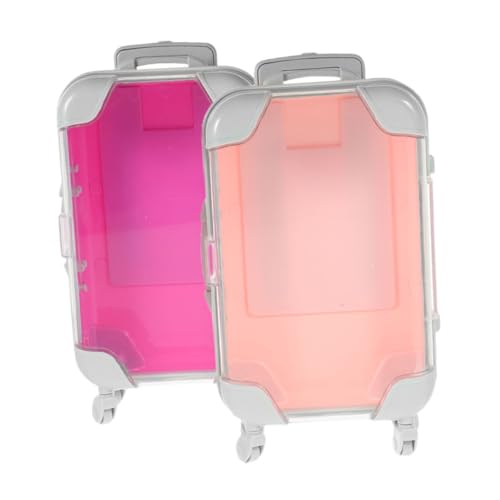 NULYLU 2 Stück Mini-Koffer Make-up-Tasche Für Frauen Kulturbeutel Pinselaufbewahrung Tragbar Organisiert Kosmetikkoffer von NULYLU