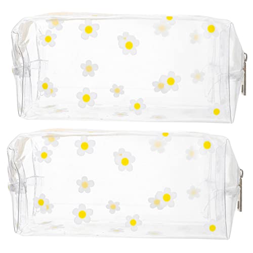 NULYLU 2 Stück Teiliges Durchsichtiges Wasserdichtes Kosmetik Toilettenartikel Organizer Multifunktional Tragbar für Reise Camping mit Stabilem Reißverschluss und Praktischem von NULYLU