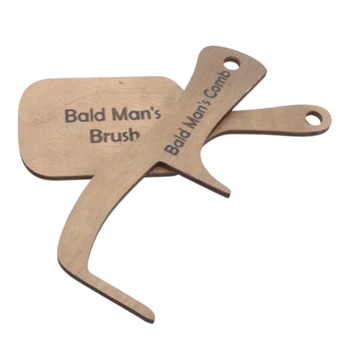 NULYLU 2 Stück Teiliges Holz für Glatzköpfige Lustiger Scherzartikel Zähne für Partys und Langlebig und Tragbar für Männer von NULYLU