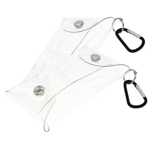 NULYLU 2 Stück Transparente Kleine Aufbewahrungstaschen aus Wasserabweisendem mit Großem Fassungsvermögen Multifunktionale Organizer für Kosmetik Schlüssel und Kleinteile Praktisches von NULYLU