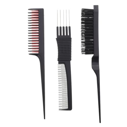 NULYLU Haartoupierkamm Set Für Männer Und Frauen Professionelle Haarbürsten Für Frisuren Teasing-kamm Teilungskamm Und Rattenschwanzkamm Für Vielseitige Stylingmöglichkeiten von NULYLU