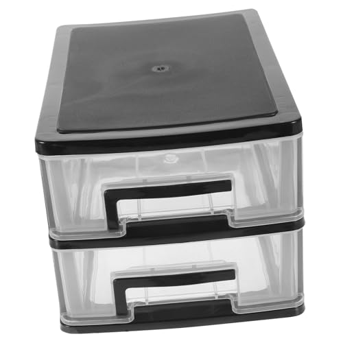 NULYLU 2-lagige Transparente Schreibtisch-schubladenbox Kunststoff Mini-kosmetik-organizer Kleinteilehalter von NULYLU