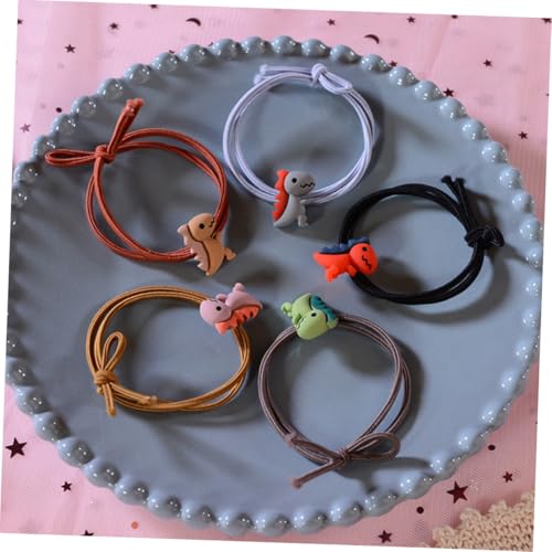 NULYLU 20 Stück Teiliges Dinosaurier Haargummi für Niedliche Cartoon Haarschleifen Elastische Haarbänder Schonend für Haare Geeignet für Mädchen Alltag und Besondere Zufällige Farbe von NULYLU