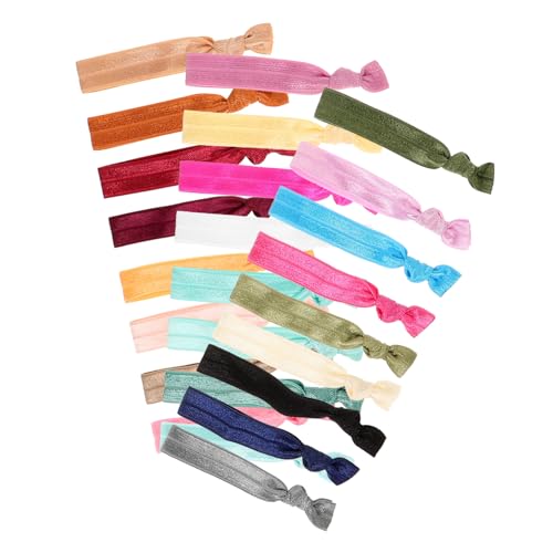NULYLU 25 Stück Teiliges Haargummi Mädchen Elastische Farbige Haarschleifen aus Weichem Band Keine Knicke Fester Sitz für Pferdeschwanz Vielseitiges Haarschmuck accessoire für Alltag und von NULYLU