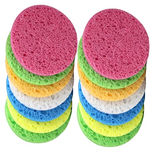 NULYLU 25stücke Runde Cellulose Make-up Entferner Schwämme Für Gesichtsreinigung Sanfte Und Effektive Gesichtspflege Für Tägliches Peeling Und Make-up Entfernung Farben Zufällig NULYLU 25stücke Runde Cellulose Make-up Entferner Schwämme Für Gesichtsreinigung Sanfte Und Effektive Gesichtspflege Für Tägliches Peeling Und Make-up Entfernung Farben Zufällig von NULYLU