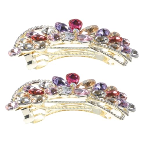 NULYLU 2er Satz Haarspangen Für Frauen Strass-blumen-haarschmuck Hochzeits-kopfschmuck Für Dünnes Haar Party-accessoires von NULYLU