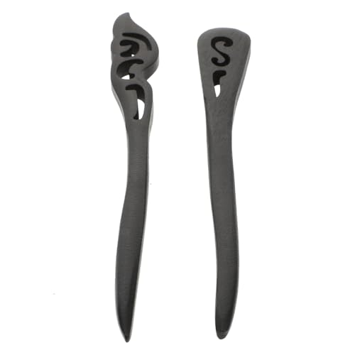 NULYLU 2stücke Holz Haarnadel Retro Stil Haarstick Haar Essstäbchen Haarschmuck Haarnadeln Damen Haarstäbchen Haarknotenhalter von NULYLU