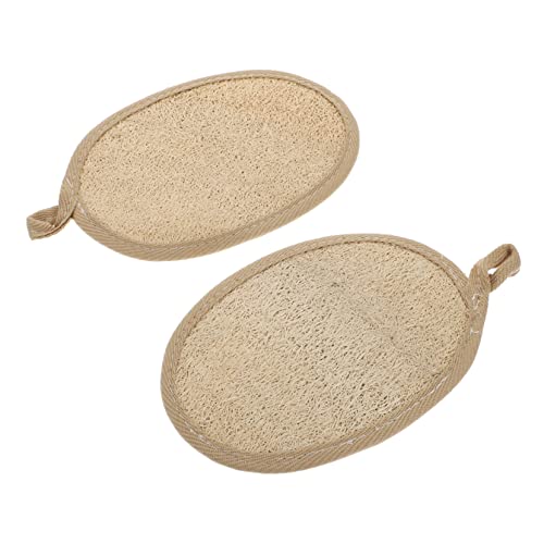 NULYLU 2St Luffa-Badeball exfoliating towel waschbare skin clean Schwämme für den Körper schäumendes Bad Werkzeug zur Reinigung des Badekörpers natürliches Luffa-Handtuch Baumwolle Coffee von NULYLU