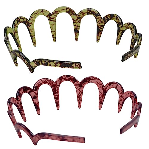 NULYLU 2stücke U-förmige Haarreifen Aus Harz Mit Zähnen Haarklammern Für Damen Modisches Headdress Für Altersgruppen Zum Stylen Und Fixieren Von Frisuren von NULYLU