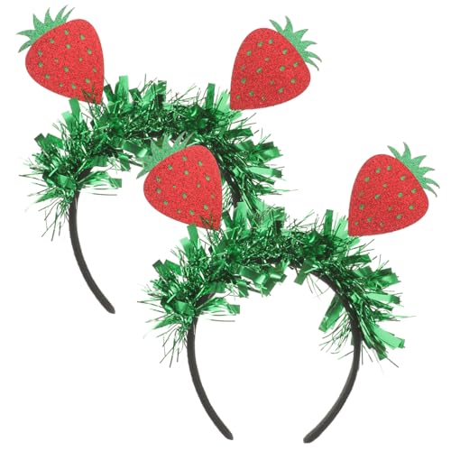 NULYLU 2er Set Erdbeer Haarschmuck Elastischer Haarreif Für Partys Und Feste üßes Erdbeer Design Für Und Erwachsene Ideal Für Kostüme Und Besondere Anlässe von NULYLU
