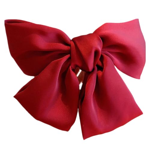 NULYLU 2 Stücke Große Haarspangen Mit Schleife Modische Haarnadel Entzückende Haarspange Bobby Pin Für Frauen Party Rot Elegantes Haar-accessoire von NULYLU