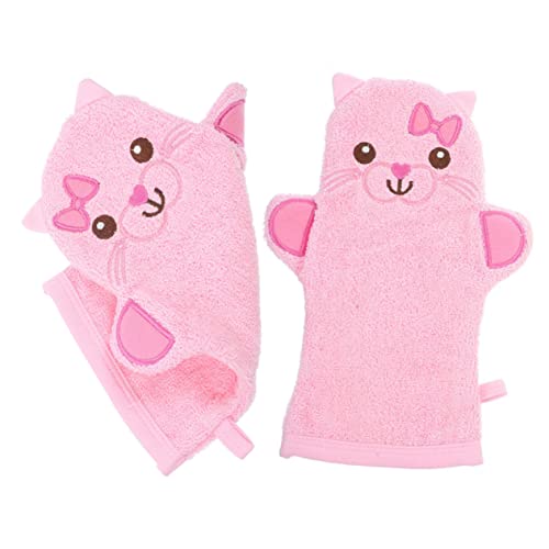 NULYLU 2pcs Babybadehandschuhe Körper Schrubbert Tierische Badhandschuhe Baby Badeschuhe von NULYLU