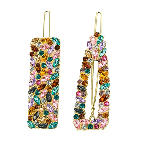 NULYLU 2stücke Strass Kreative Haarclips Damen Tragen Chic Haarschmuck Accessoire Spange von NULYLU