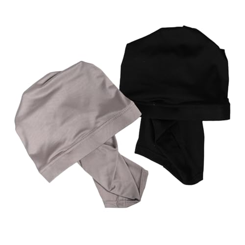 NULYLU 2stücke Haarschlafhaube Elastische Haarhaube Mit Langem Band Lange Schlafmütze Für Frauen Bequeme Nachtschlafmütze Haarmütze Für Langes Haar Und Dreadlocks von NULYLU