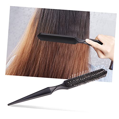 NULYLU 2 Stück Perückenbürste Professionelle Haarverlängerungsbürste Spitze Schwanzbürste Für Frauen Antistatisch Schwarz Für Perückenpflege von NULYLU