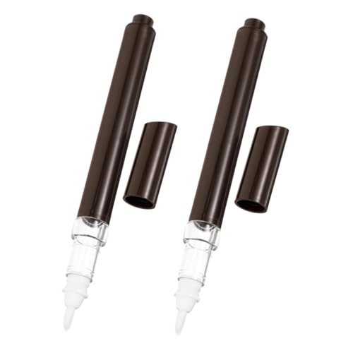 NULYLU 2stücke Teiliger Leerer Nagelhautölstift Mit Bürstenkopf Lipgloss-tube Lipgloss-behälter Applikator Für Frauen Nachfüllbarer Nagelölstift Für Maniküre von NULYLU