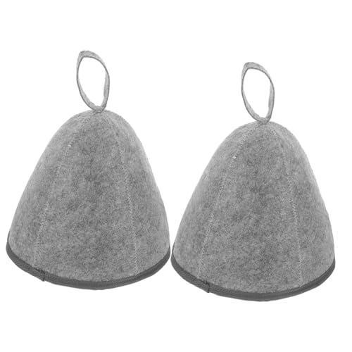 NULYLU 2stücke Saunahut Aus Filz Für Damen Und Herren Zum Duschen Und Baden Unisex-design Mit Aufhängeloch Schnell Feuchtigkeit Absorbierend von NULYLU